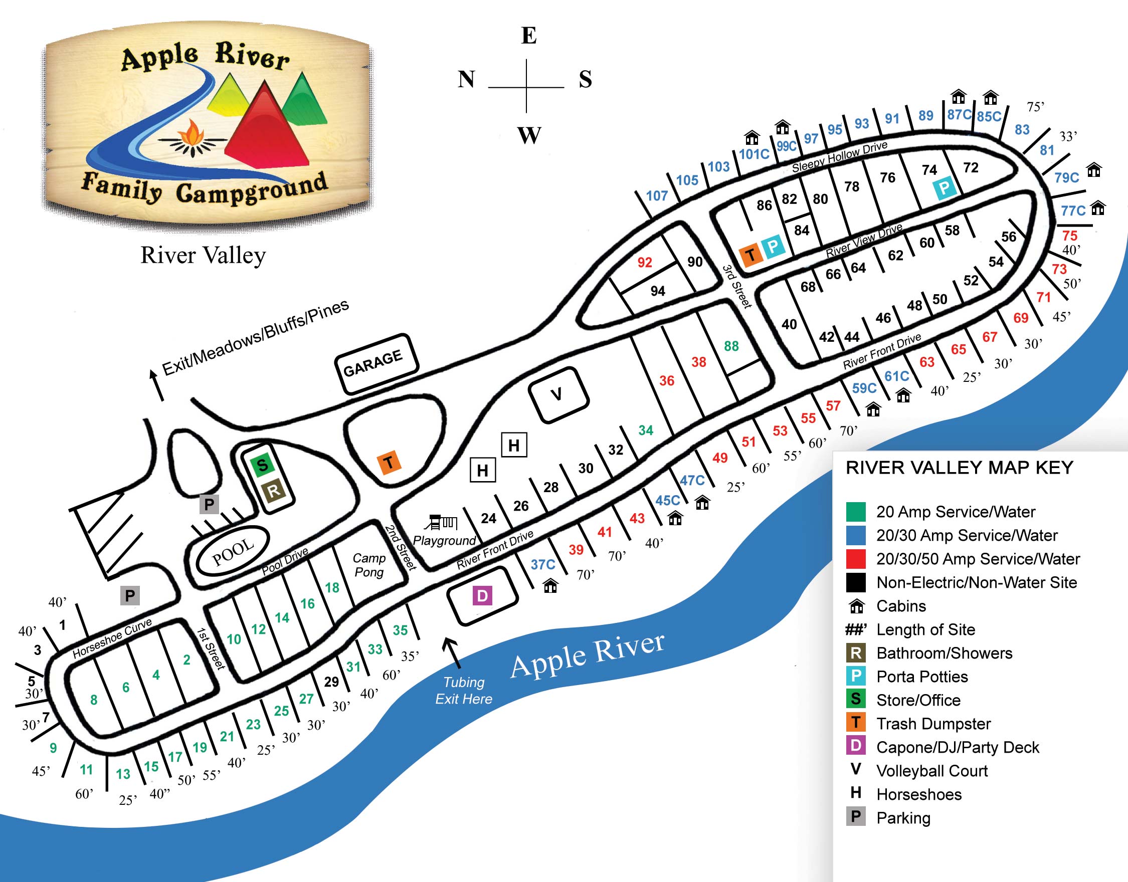 River Valley Campground Map Apple River Family Campground